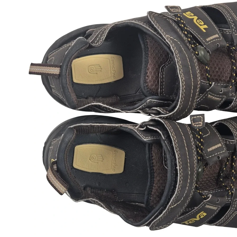 Teva Omnium Fisherman Sandals Mens 11 Brown Fair‎ 1001116 ShocPad Hiking Water